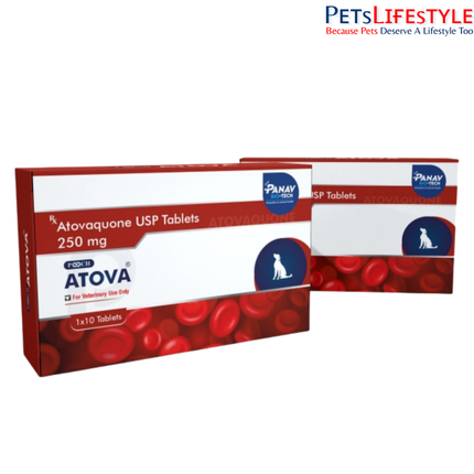 Pooch Atova Atovaquone 250 mg Tablets for Dogs Babesia Treatment