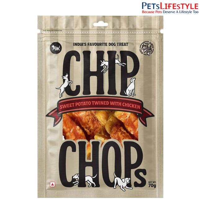 Chip Chops Sweet Potato and Chicken Dog Treats 70gm