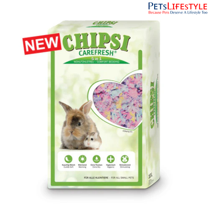 Chipsi Carefresh Confetti Colourful Bedding 1kg – Premium Cellulose Bedding for Small Animals