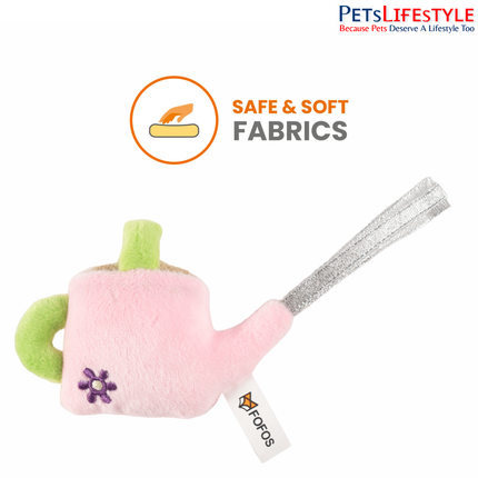 Fofos Watering Can Cat Toy – Soft Plush Toy with US-Grade Catnip & Ribbons for Kittens & Cats