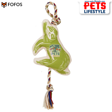 FOFOS Flossy Rope Toy With Sloth Durable Rope + Plush Dog Toy Dental Tug Toy