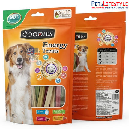 Goodies Energy Treat Mix Twist Stick for Dogs | Dental Chew & Energy Treat