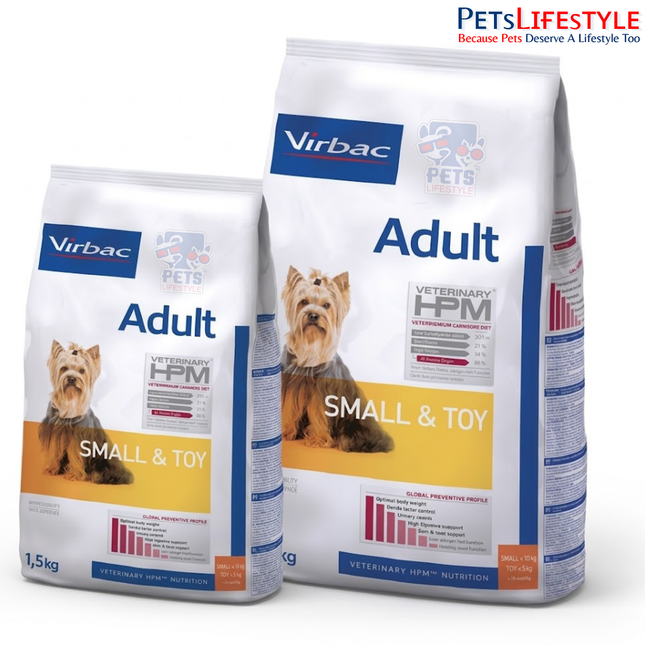 Virbac Veterinary HPM Adult Small & Toy Dog Food – High-Protein, Low-Carbohydrate Diet for Small & Toy Breed Adult Dogs