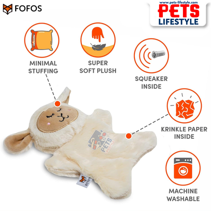 FOFOS Glove Plush Sheep – Soft Corduroy Plush Toy with Squeaker
