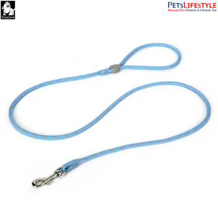 Truelove High Density Reflective Rope Webbing Leash for Dogs (Sky Blue)