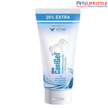Vetina CaniGel Nutritional Energizing Gel with L-Carnitine for Dogs & Cats 120 g