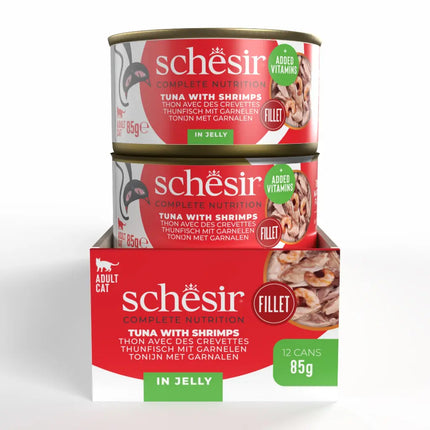 Schesir Cat Can Tuna with Shrimps In Jelly 85g