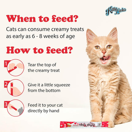 Rena’s Kitty Licks Chicken Creamy Cat Treat – Rich Lickable Treat for Adult Cats