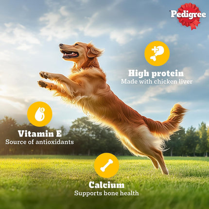 Pedigree Tasty Jerky Adult Dog Treat – Roasted Lamb Flavour | High-Protein, Low-Fat Soft Chewy Treat | 70 g