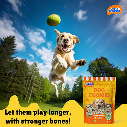 Novee Dog Biscuits for Joint & Bone Health – Glucosamine & Calcium Crunchy Dog Biscuits | Hip & Joint Support Treats for Dogs | 450g