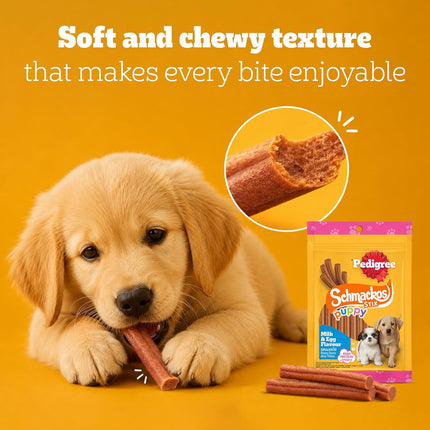 Pedigree Schmackos Stix Milk & Egg Flavour Puppy Dog Treat 70g