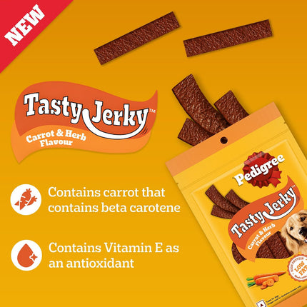Pedigree Tasty Jerky Dog Treats – Carrot & Herb Flavour 70 g