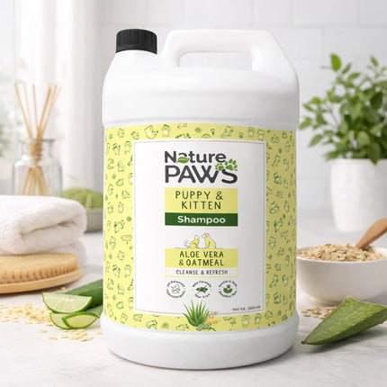 NaturePAWS Puppy & Kitten Shampoo & Conditioner with Aloe Vera, Cucumber & Oatmeal