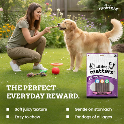all that matters Bacon Recipe Dog Treats – High Protein Soft Dog Treats | Easy-to-Digest Bacon Training Snacks for Puppies & Adult Dogs – Healthy Reward Treats, 70g