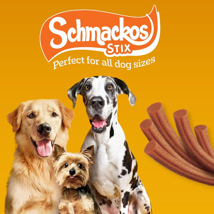 Pedigree Schmackos Stix Grilled Liver Flavour Dog Treat 70 g | Soft & Chewy Stix with Omega 6 & Low Fat