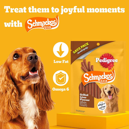 Pedigree Schmackos Stix Grilled Liver Flavour Dog Treat 300 g