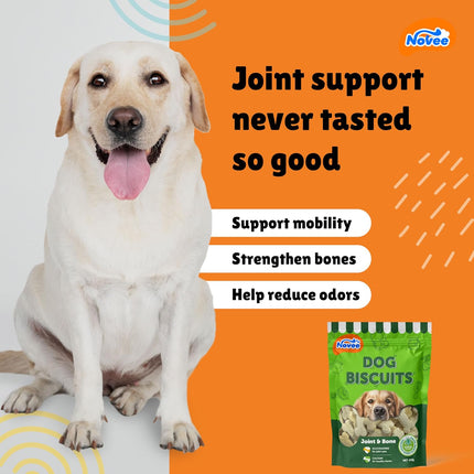 Novee Dog Biscuits – Crunchy Nutritious Dog Treats for Daily Rewards | Glucosamine & Calcium Biscuits for Strong Teeth, Healthy Bones & Everyday Wellness | 450g