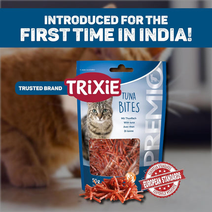 TRIXIE Premio Tuna Bites Cat Treats – Protein Rich Training & Reward Snacks for Cats