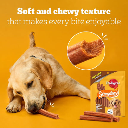 Pedigree Schmackos Stix Grilled Liver Flavour Dog Treat 300 g