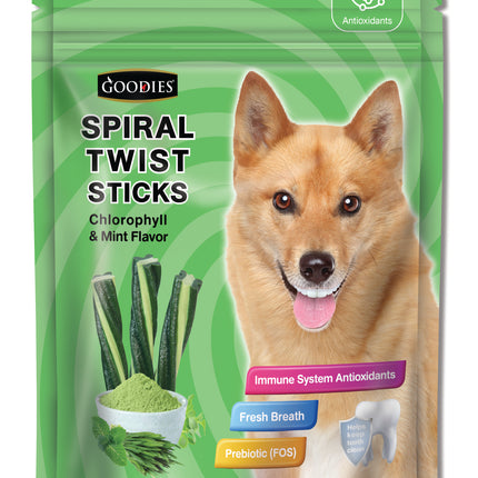 Goodies Spiral Twist Sticks 450gm (Chlorophyll & Mint)