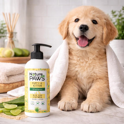 NaturePAWS Puppy & Kitten Shampoo & Conditioner with Aloe Vera, Cucumber & Oatmeal