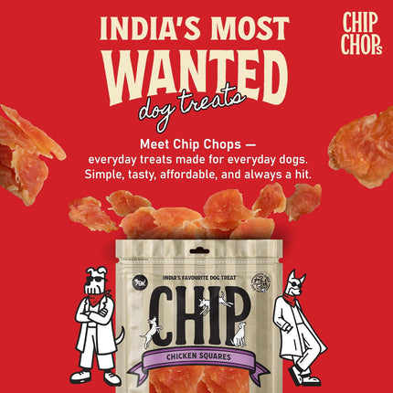 Chip Chops Chicken Squares Dog Treats 70gm