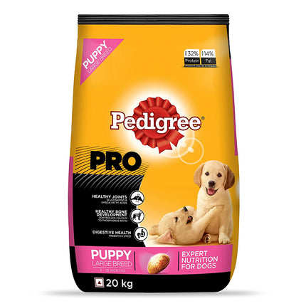 Pedigree PRO Puppy Dry Dog Food Large Breed Dog (3-18 Months), Chicken, 20kg