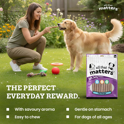 all that matters Fish Recipe Dog Treats – High Protein Soft Dog Treats | Easy-to-Digest Fish Training Snacks for Puppies & Adult Dogs – Healthy Reward Treats, 70g