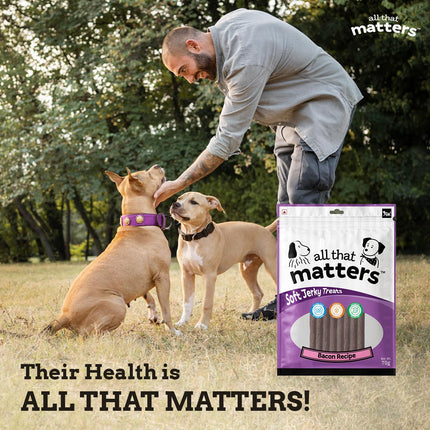 all that matters Bacon Recipe Dog Treats – High Protein Soft Dog Treats | Easy-to-Digest Bacon Training Snacks for Puppies & Adult Dogs – Healthy Reward Treats, 70g