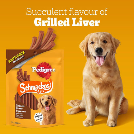 Pedigree Schmackos Stix Grilled Liver Flavour Dog Treat 300 g