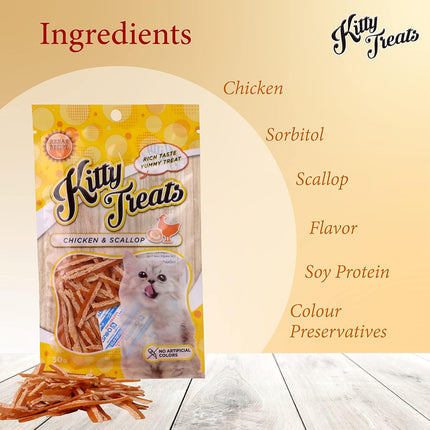 Rena's Kitty Licks Chicken & Scallop Treats for Kittens - 30 g