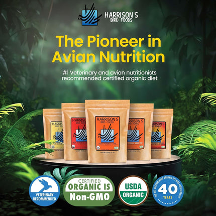 Harrison's Bird Foods High Potency Fine Maximum Nutritional Certified Organic Formula For Small To Medium BirdsHarrison's Bird Foods High Potency Fine Maximum Nutritional Certified Organic Formula For Small To Medium Birds