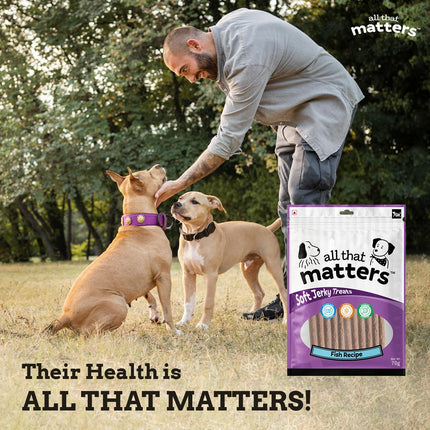 all that matters Fish Recipe Dog Treats – High Protein Soft Dog Treats | Easy-to-Digest Fish Training Snacks for Puppies & Adult Dogs – Healthy Reward Treats, 70g
