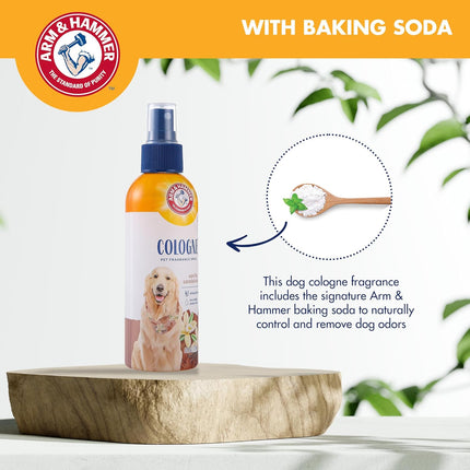 Arm & Hammer Cologne Spray for Dogs Vanilla & Sandalwood 177 ml | Deodorizing Dog Cologne with Baking Soda
