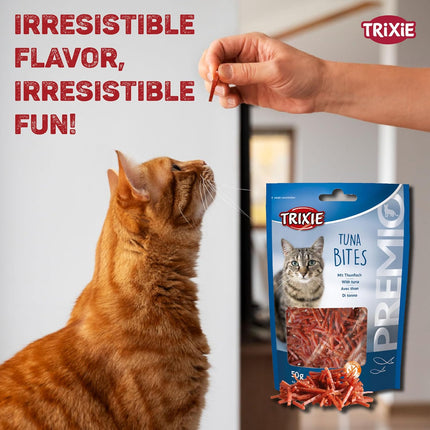 TRIXIE Premio Tuna Bites Cat Treats – Protein Rich Training & Reward Snacks for Cats
