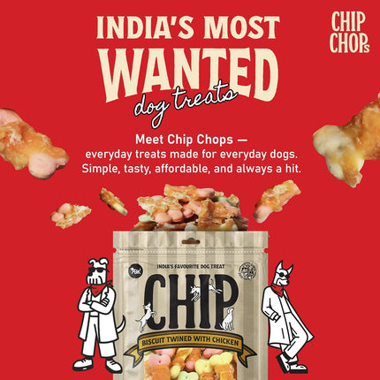 Chip Chops Biscuit Twined with Chicken Dog Treats 250g