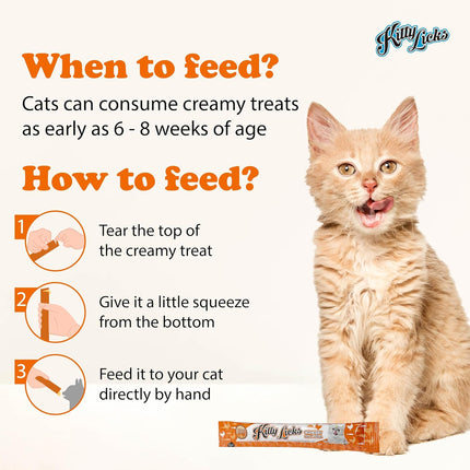 Rena’s Kitty Licks Chicken with Tuna Creamy Cat Treat 4 x 15g – Rich Lickable Treat for Kittens & Cats