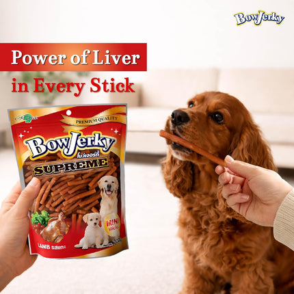 Bow Jerky Lamb Liver Dog Treats with Fish Stick Combo 800gm