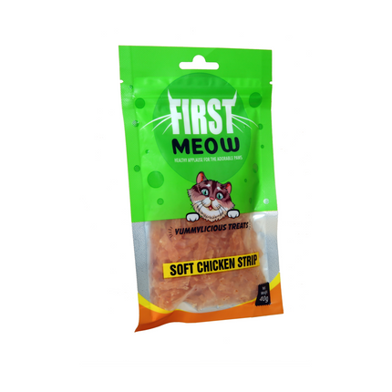 First Meow Soft Chicken Strip Cat Treat 40gm