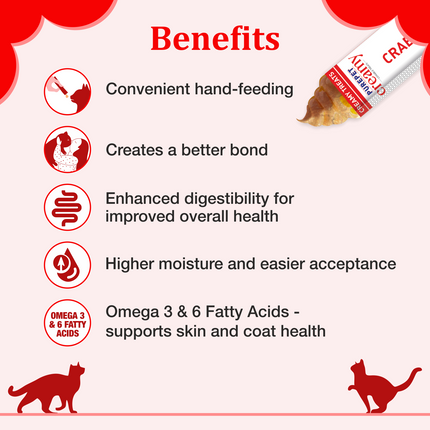 Purepet Creamy Lickable Cat Treats Crab & Chicken (15g x24 Pcs) 360g