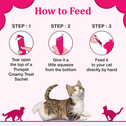Purepet Creamy Lickable Cat Treats Tuna & Bonito (15g x24 Pcs) 360g