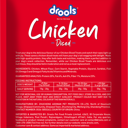 Drools Chicken Diced Dog Treats 70g
