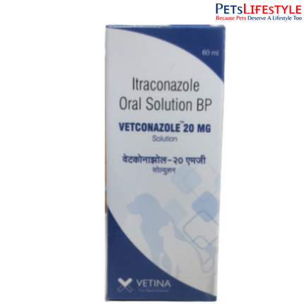 Vetina Vetconazole Oral Solution 20 mg/ml for Dogs and Cats 60 ml
