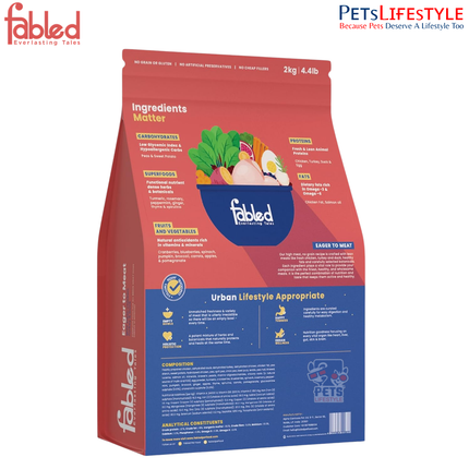 Fabled Eager to Meat Complete food for all breed adult Dogs(Above 12 months)