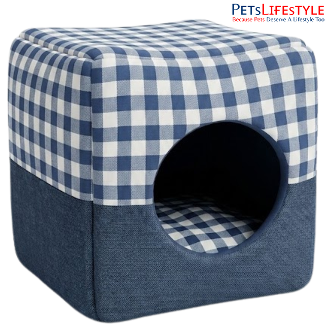 Foldable Cat Cube House 2-in-1 Pet Bed | Cozy Cave & Lounger
