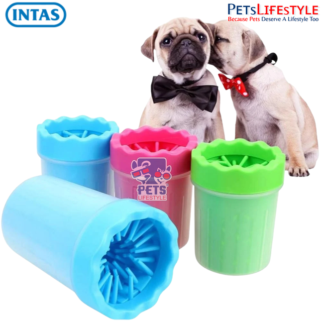 Dog Paw Cleaner Cup for Medium to Large Dogs – Portable Foot Washer with Soft Silicone Bristles