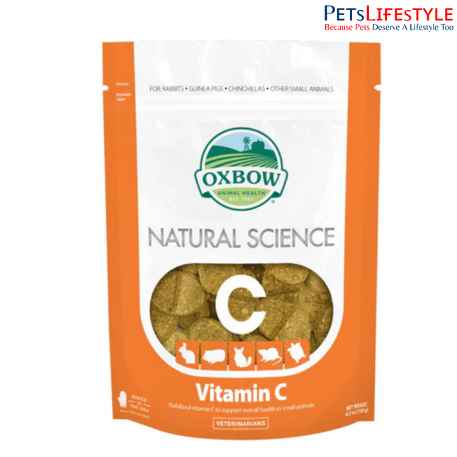 OXBOW Natural Science Vitamin C Support 120 gm Supplement for Rabbits, Guinea Pigs & Small Pets