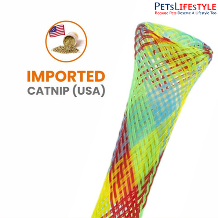 FOFOS Spring Tube Cat Toys (Pack of 3) – Flexible Catnip Bounce Tubes for Kittens & Cats