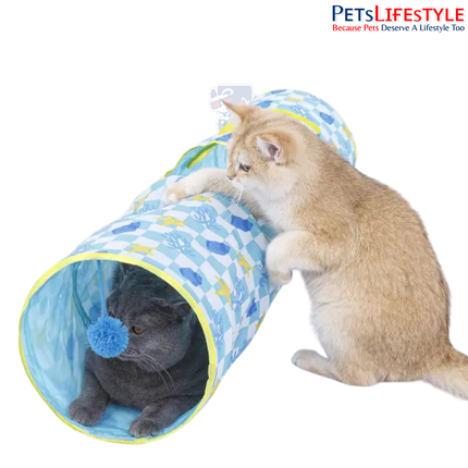 FOFOS Sardine Pop-up Cat Tunnel – Lightweight Foldable Cat Play Tunnel with Crinkle Paper