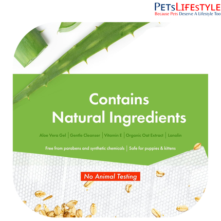 Petkin Giant XL Big N’ Thick Petwipes – Unscented | Oatmeal-Enriched Grooming Wipes for Dogs & Cats